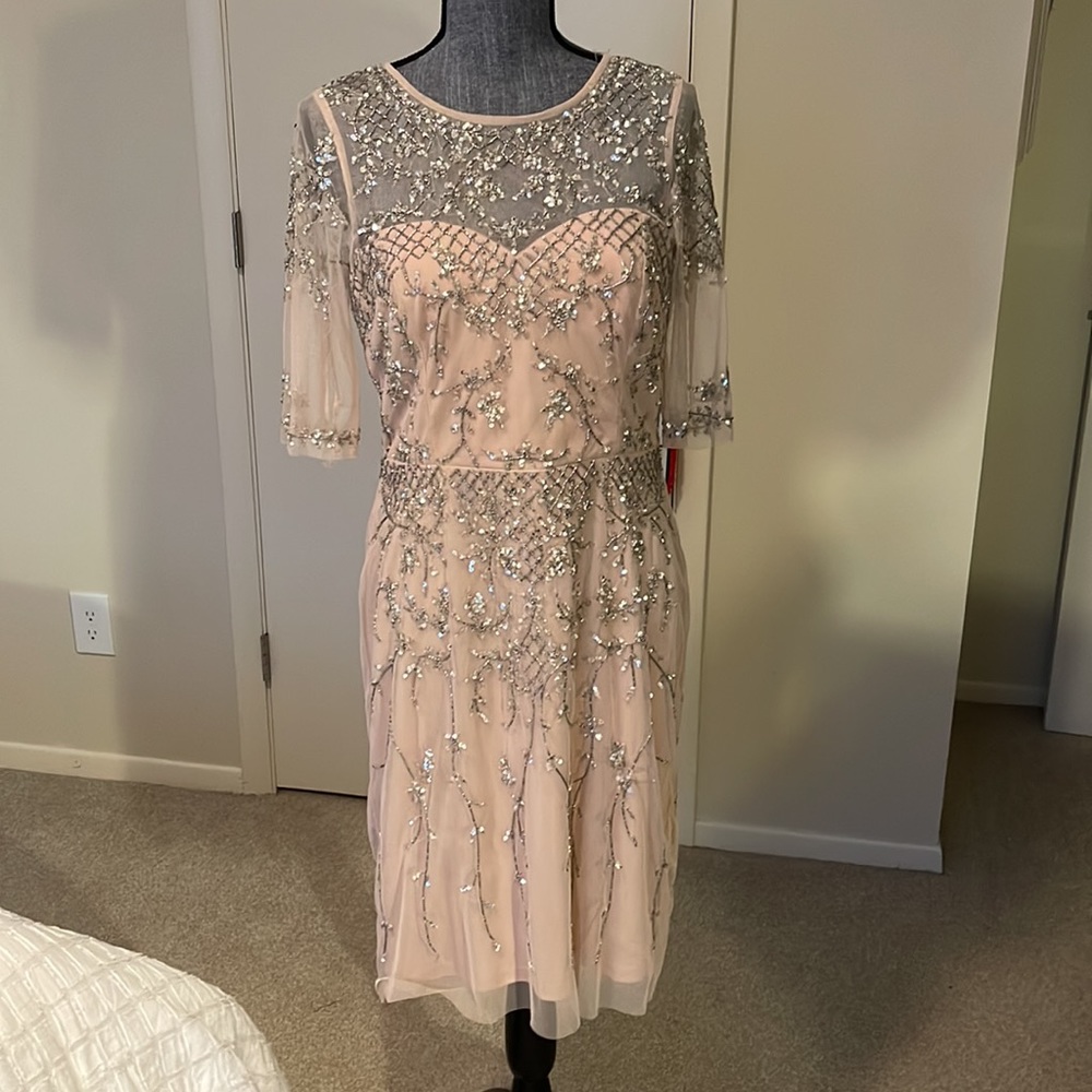 Adriana papel beaded cocktail dress